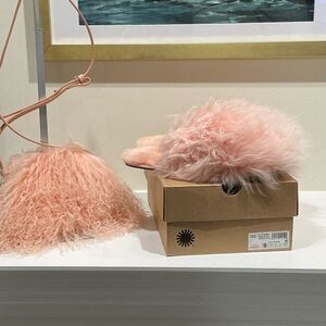 Ugg Original Vintage Fluff Momma Slippers and matching handbag